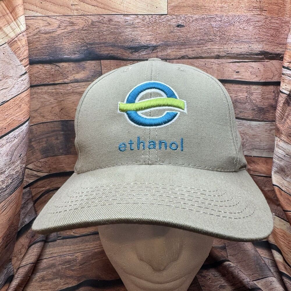 Vintage Driving Ethanol Logo Baseball Hat Cap Adjustable Leather Strapback USA